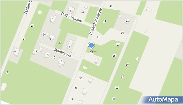 Adamów-Wieś, Olszowa, 34, mapa Adamów-Wieś