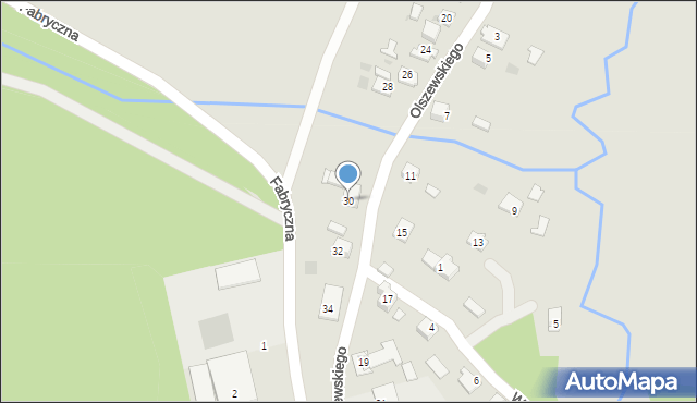 Alwernia, Olszewskiego Karola, 30, mapa Alwernia