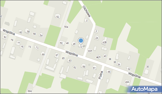 Augustów, Olchowa, 1, mapa Augustów