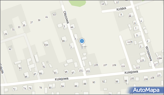 Augustówka, Olszowa, 2, mapa Augustówka