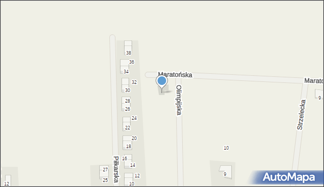 Baczyna, Olimpijska, 1, mapa Baczyna