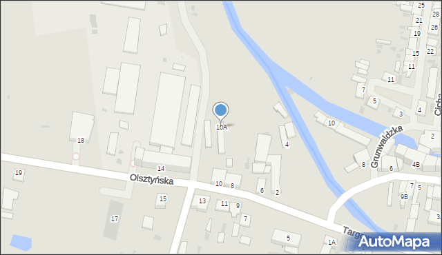 Barczewo, Olsztyńska, 10A, mapa Barczewo