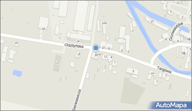 Barczewo, Olsztyńska, 13, mapa Barczewo