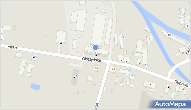 Barczewo, Olsztyńska, 14, mapa Barczewo