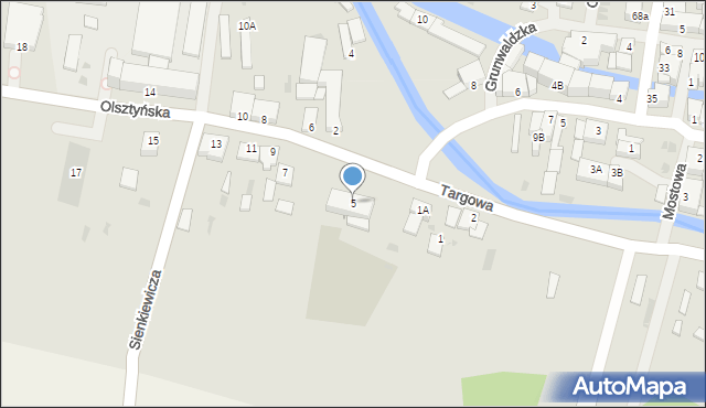 Barczewo, Olsztyńska, 5, mapa Barczewo