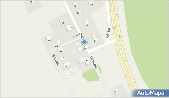 Bartąg, Olchowa, 29, mapa Bartąg