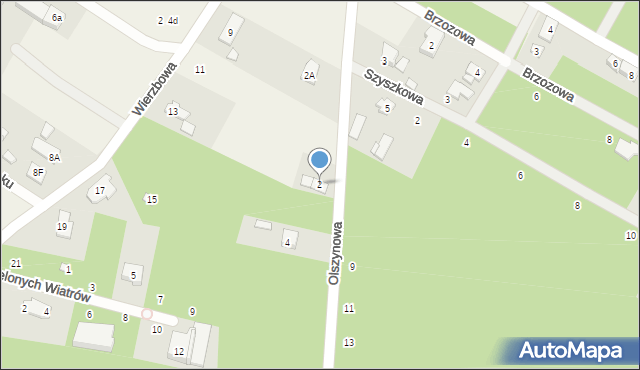 Baszkówka, Olszynowa, 2, mapa Baszkówka