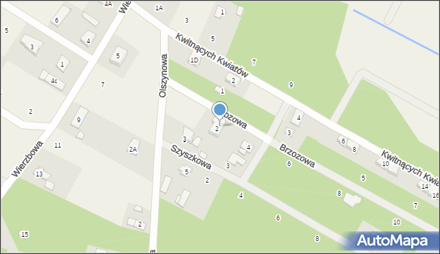 Baszkówka, Olszynowa, 3A, mapa Baszkówka