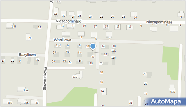 Białystok, Oleandrów, 23, mapa Białegostoku