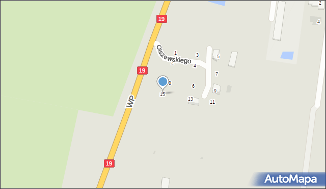Bielsk Podlaski, Olszewskiego Karola, 15, mapa Bielsk Podlaski
