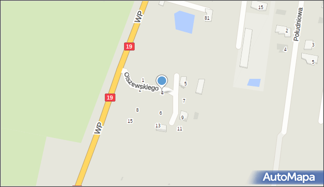 Bielsk Podlaski, Olszewskiego Karola, 4, mapa Bielsk Podlaski