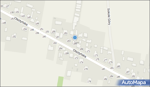 Biskupice, Olsztyńska, 165, mapa Biskupice