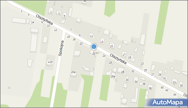 Biskupice, Olsztyńska, 22, mapa Biskupice