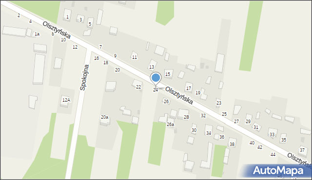 Biskupice, Olsztyńska, 24, mapa Biskupice