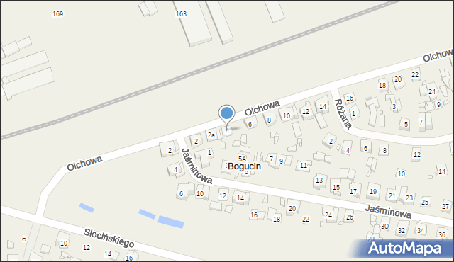 Bogucin, Olchowa, 4, mapa Bogucin