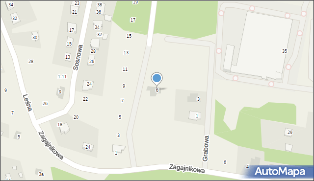 Bolechowo-Osiedle, Olchowa, 6, mapa Bolechowo-Osiedle