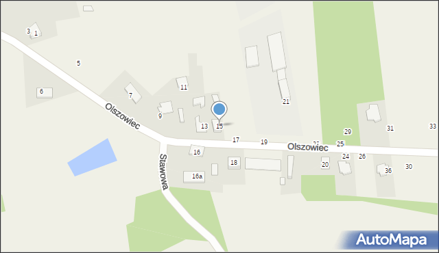 Borowianka, Olszowiec, 15, mapa Borowianka