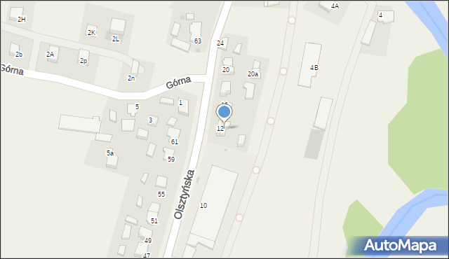 Bratian, Olsztyńska, 14, mapa Bratian