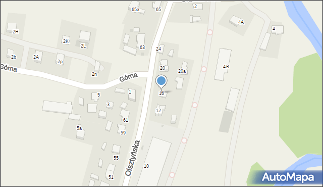 Bratian, Olsztyńska, 16, mapa Bratian