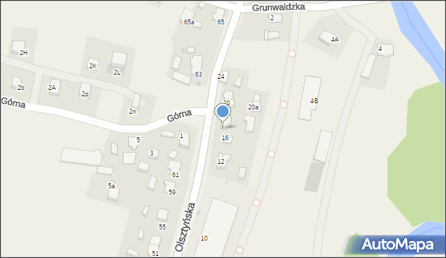 Bratian, Olsztyńska, 18, mapa Bratian