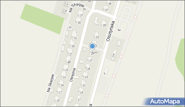 Bratian, Olsztyńska, 29, mapa Bratian