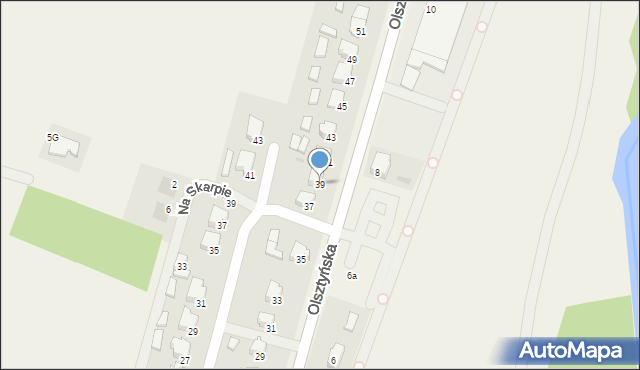 Bratian, Olsztyńska, 39, mapa Bratian