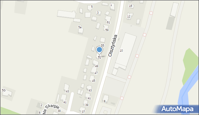 Bratian, Olsztyńska, 51, mapa Bratian