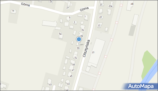 Bratian, Olsztyńska, 57, mapa Bratian