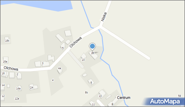 Bronów, Olchowa, 16, mapa Bronów