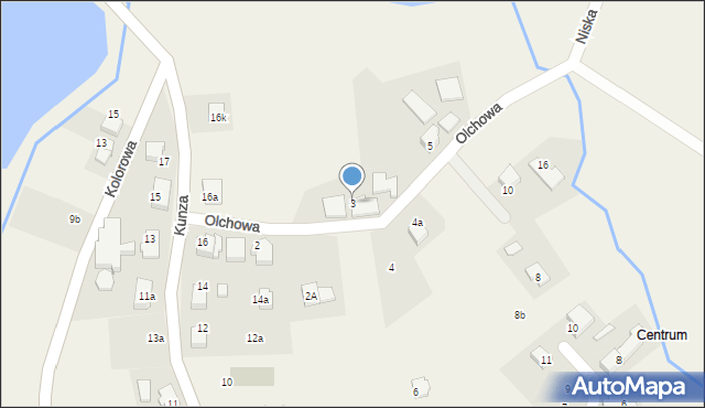 Bronów, Olchowa, 3, mapa Bronów