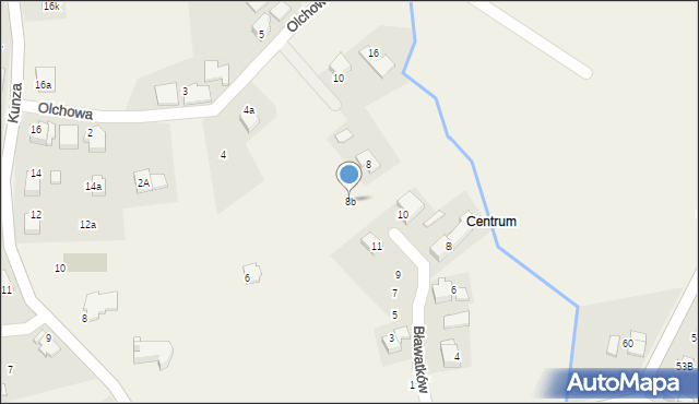 Bronów, Olchowa, 8b, mapa Bronów