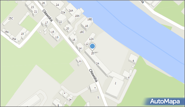 Brzeg, Oławska, 10, mapa Brzeg