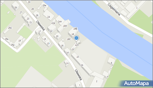 Brzeg, Oławska, 12A, mapa Brzeg