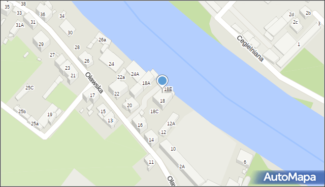 Brzeg, Oławska, 18D, mapa Brzeg