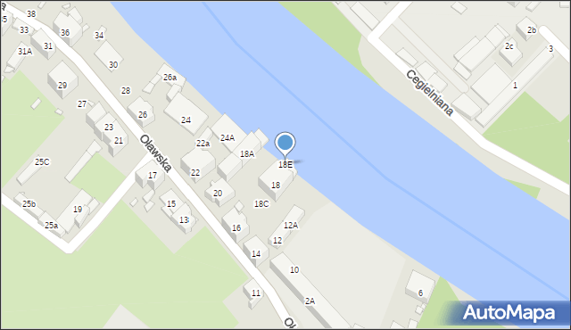 Brzeg, Oławska, 18E, mapa Brzeg