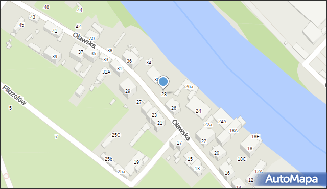 Brzeg, Oławska, 28, mapa Brzeg
