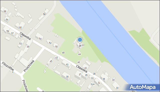 Brzeg, Oławska, 46, mapa Brzeg