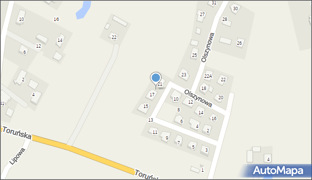 Brzozówka, Olszynowa, 19, mapa Brzozówka