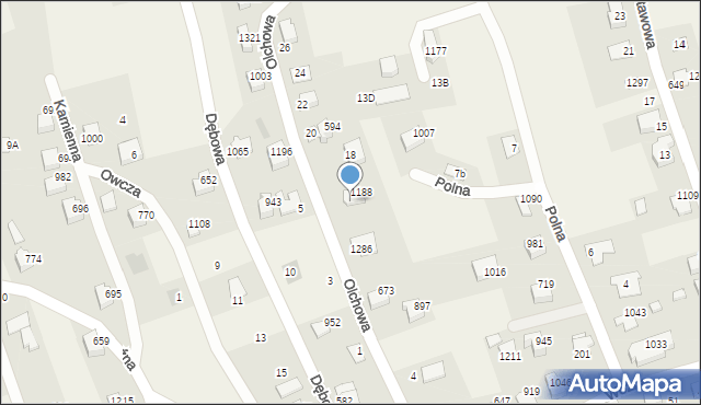 Buczkowice, Olchowa, 16, mapa Buczkowice