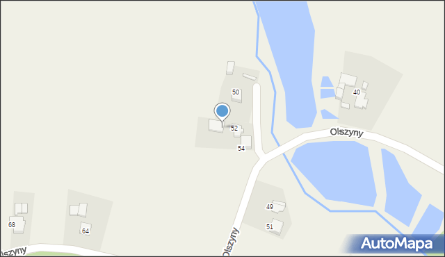 Bulowice, Olszyny, 52A, mapa Bulowice