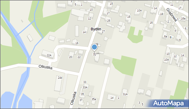 Bydlin, Olkuska, 31, mapa Bydlin