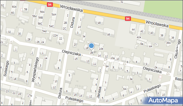 Bytom, Olejniczaka Stanisława, 16, mapa Bytomia