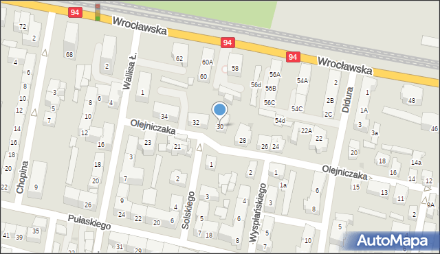 Bytom, Olejniczaka Stanisława, 30, mapa Bytomia