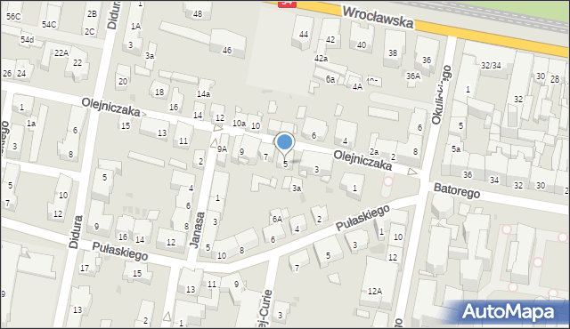 Bytom, Olejniczaka Stanisława, 5, mapa Bytomia