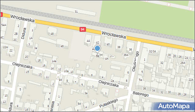 Bytom, Olejniczaka Stanisława, 6a, mapa Bytomia