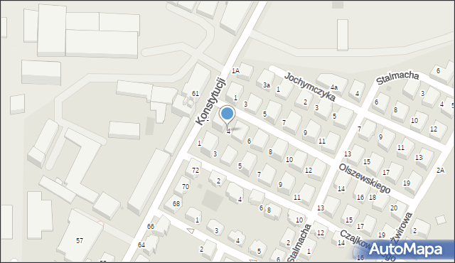 Bytom, Olszewskiego Karola, 4, mapa Bytomia