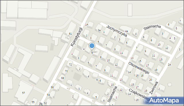 Bytom, Olszewskiego Karola, 6, mapa Bytomia