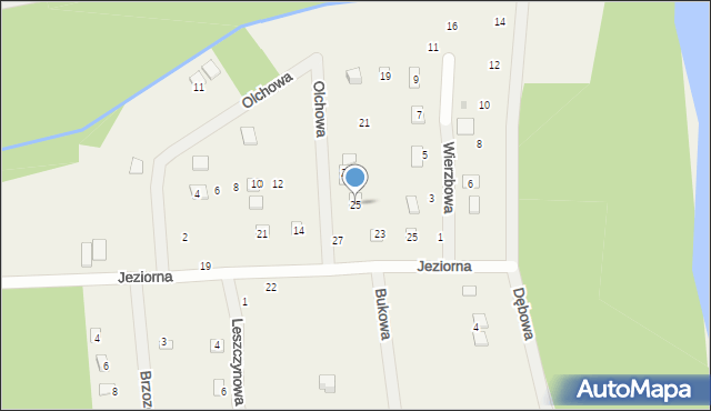 Choczewo, Olchowa, 25, mapa Choczewo