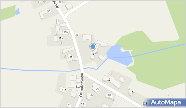 Chrząstowice, Olimpijczyków, 14, mapa Chrząstowice