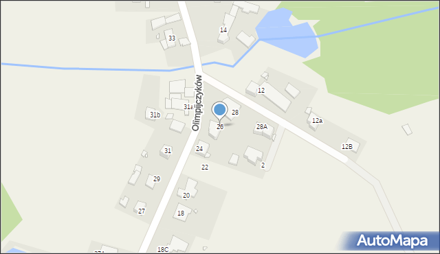 Chrząstowice, Olimpijczyków, 26, mapa Chrząstowice